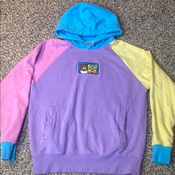 Teddy Fresh Purple and Pink Sweater Color-Block Design - Picture 3 of 6